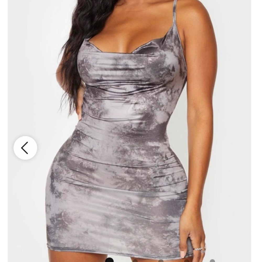 (NWT) PrettyLittleThing - Slinky Cowl Neck Dress